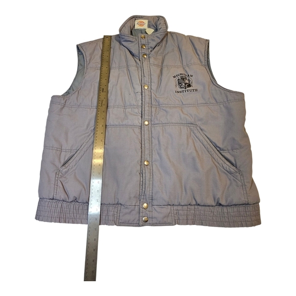 Vintage Dickies Puffer Vest Brass Button Down - Picture 10 of 12